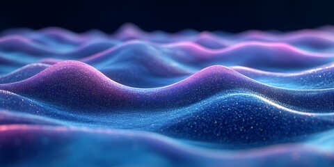 Obraz premium Glowing, abstract waves, dark background