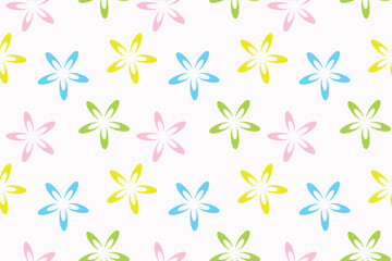 Vibrant and cheerful floral pattern Background, perfect for spring designs and colorful backgrounds. EPS 10