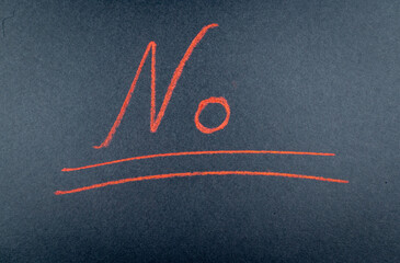 Expressing a Clear Refusal with a Bold Statement in Graphic Art and Visual Design Elements
