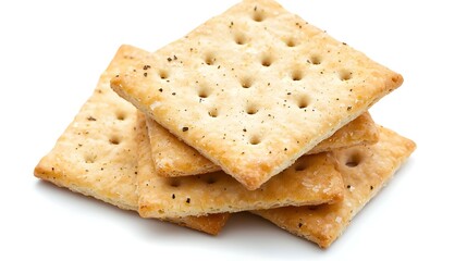 Fototapeta premium Gluten-free crackers on white background