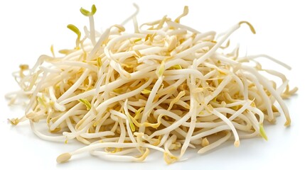 bean sprouts on a white background isolated