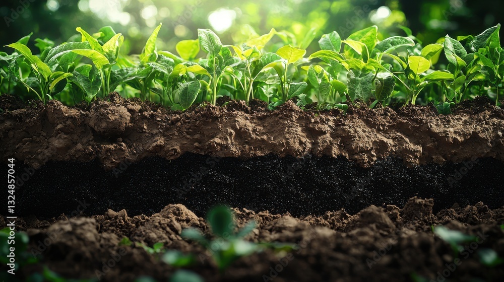 Poster carbon-rich biochar application reducing soil erosion and enhancing microbial activity