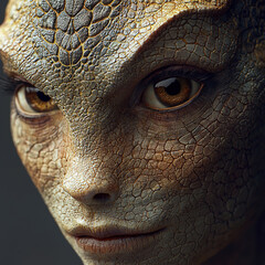 Reptilian female reptiles with scaly skin