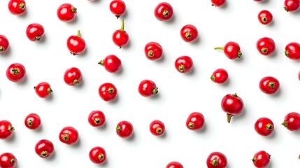 Fototapeta premium Red pepper berries on a white background