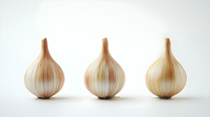 Obraz premium Onion bulbs isolated on white background