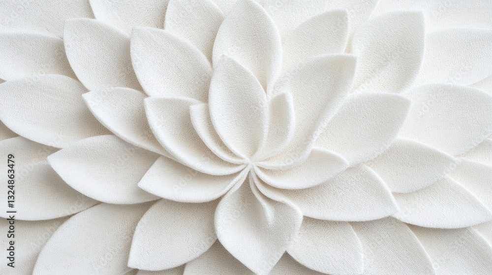 Poster a close-up image of a white flower with petals arranged in a circular pattern.
