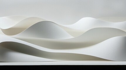 Obraz premium A white paper sculpture of a wave.