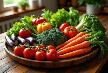 vibrant vegetable arrangement diverse colorful display showcasing freshness harvest spectrum, diversity, carrot, tomato, pepper, broccoli, cauliflower