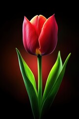 Beautiful tulip flower in Spring.