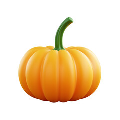 Obraz premium Pumpkin vegetable 3D icon - PNG on transparent background