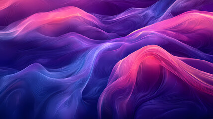 Fototapeta premium Abstract waves with vibrant purple hues. Dreamlike Hues. Illustration