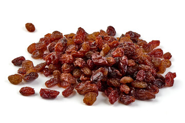 Dried Raisins Isolated on White Background.