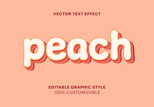 Peach and White Playful Dotted Shadow Text Effect