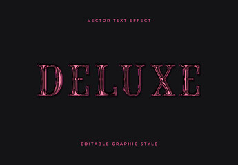 Pink Black Chrome Elegant Glossy Text Effect