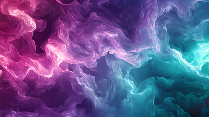 Obraz premium Seamless fusion of ultraviolet euphoria and serene jade hues captured in vivid hd, resembling a dreamlike dance of colors. dreamlike. illustration. euphoria. illustration. Dreamlike Hues. Illustration