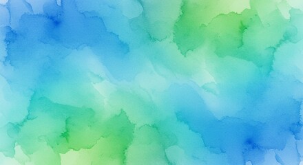 Obraz premium Abstract Watercolor Background Teal Blue and Green Gradient Texture