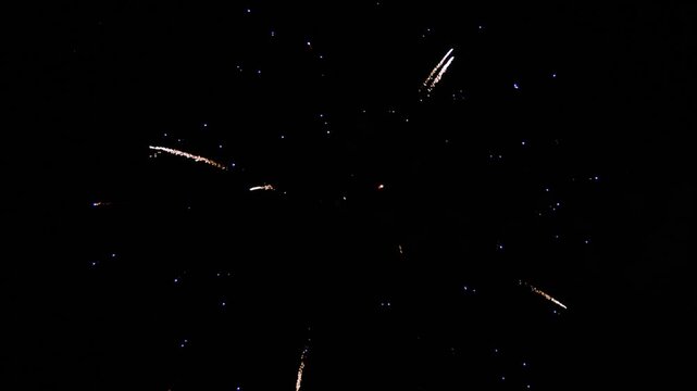firework sky 2024. christmas. shining colorful golden firework sky. background glowing display new year. multicolor blur night. eve christmas. celebration fireworks. show real happy fortunate lights