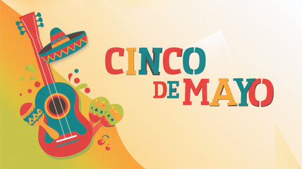 Fototapeta premium Cinco de mayo banner and background design 