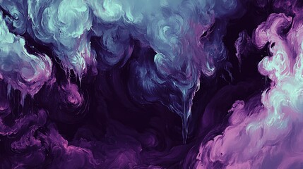 Fototapeta premium Abstract swirls of paint, vibrant colors