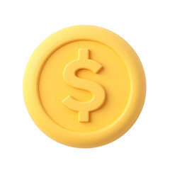 Obraz premium Gold coin with dollar sign