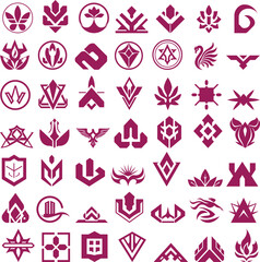 Abstract Logo Icon Set – Modern Minimalist Symbols Collection