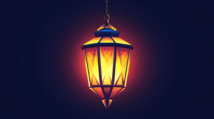 Abstract ramadan lantern polygonal, geometry triangle. Light connection structure. Low poly vector background. Vector Ramadan Kareem concept
