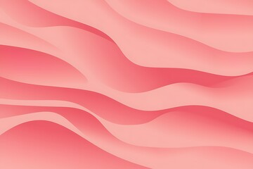 An abstract image featuring soft pink waves. The 3D rendered design showcases smooth, undulating curves and a gentle, pastel hue. Ideal as a background or texture.