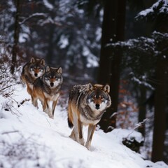 Naklejka premium Wolves in Bavaria