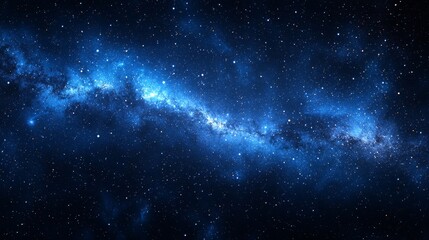 Obraz premium a dark night sky filled with stars, with the Milky Way stretching across the horizon The stars twinkle and sparkle in the darkness, creating a beautiful and awe-in