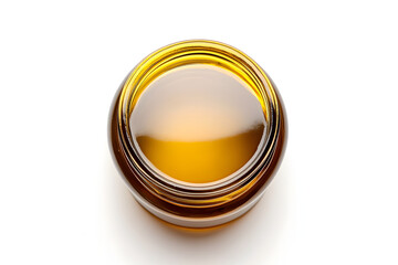 Jar lid top view isolated on white background.