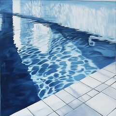 Obraz premium Shadows dance in cerulean pool