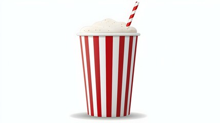 Fast food cola or milkshake drink cup drinking