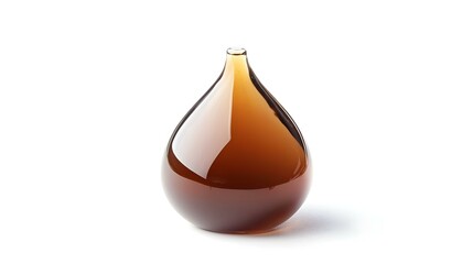 Obraz premium Chocolate syrup drop isolated on a white