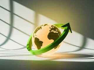 Ecological globe green deal, environment, healthy lifestyle