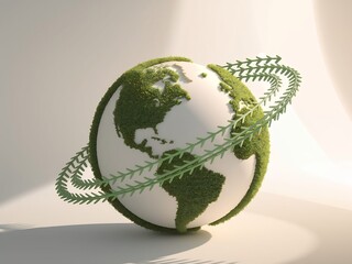 Ecological globe green deal, environment, healthy lifestyle