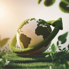 Ecological globe green deal, environment, healthy lifestyle