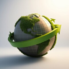 Ecological globe green deal, environment, healthy lifestyle