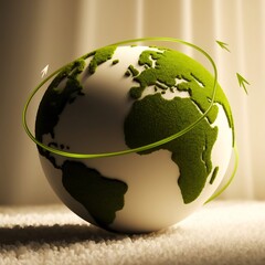 Ecological globe green deal, environment, healthy lifestyle
