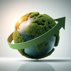 Ecological globe green deal, environment, healthy lifestyle