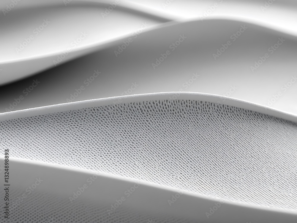 Poster abstract white textile wave pattern for modern surface design concept