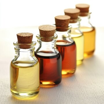 Bottles of essential massage oils