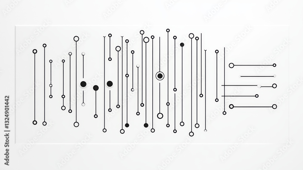 Poster ai chip with light growth arrows and circuit elements. artificial intelligence background. ai innova