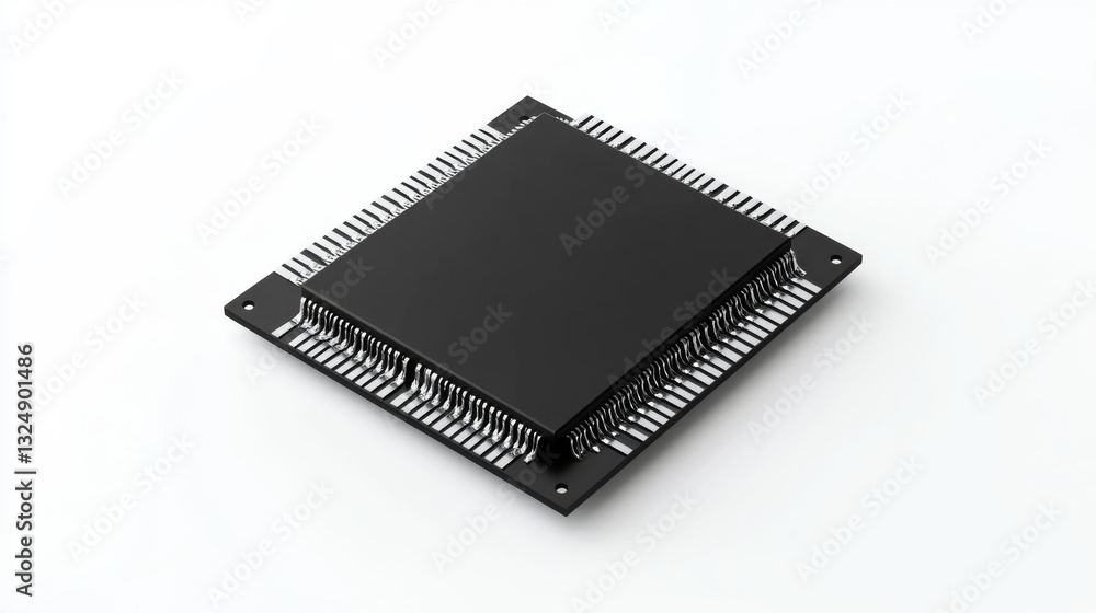 Poster ai chip with light growth arrows and circuit elements. artificial intelligence background. ai innova