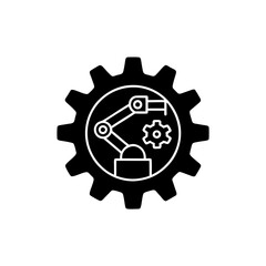 creative details robotic process automation icon vector illustration