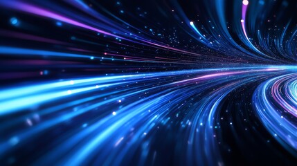 light streak, fiber optic, speed line, futuristic background for 5g or 6g technology wireless data transmission, high-speed internet in abstract