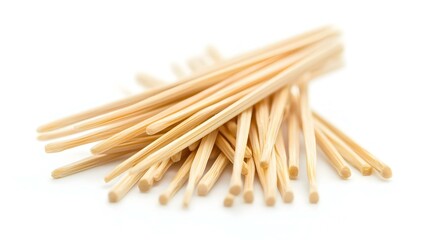 Toothpicks isolated on white background