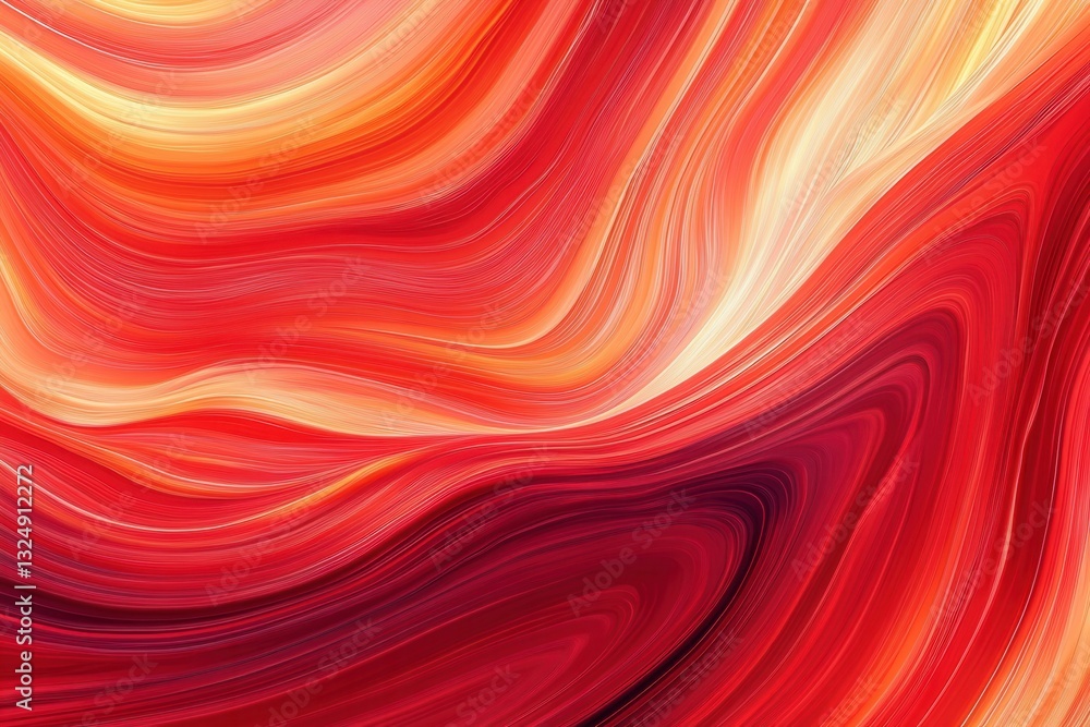 Aufkleber dynamic abstract background with energetic red and orange waves creating motion and space for text