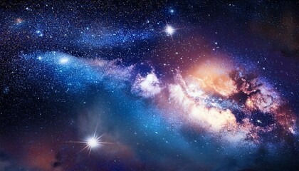 Obraz premium universe with stars nebulae and galaxy night sky background