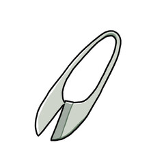 糸切りハサミのイラスト