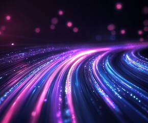 light streak, fiber optic, speed line, futuristic background for 5g or 6g technology wireless data transmission, high-speed internet in abstract